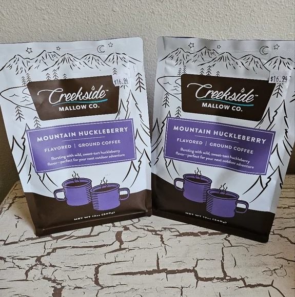 3/$15 NEW Creekside Mallow Co Huckleberry Flavored Ground Coffee Lot Of 2 - Picture 1 of 3